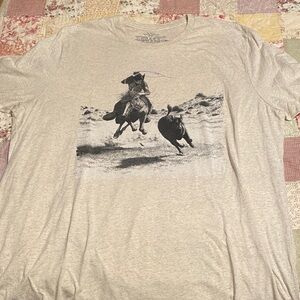 Crazy Train cream color Farm Graphic Tee XL